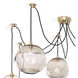 Molten Spider 6 Light 48 inch Natural Brass Chandelier Ceiling Light, Large