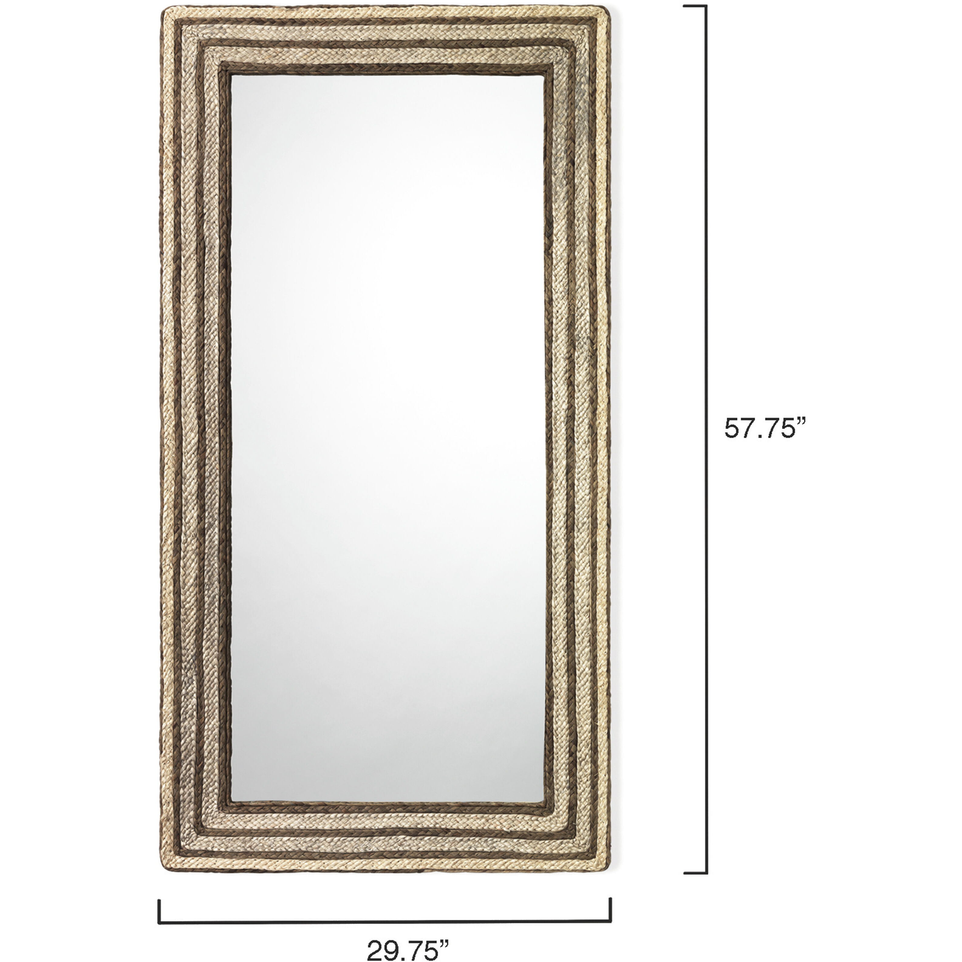Evergreen 58 X 30 inch Natural Mirror