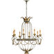 Elegance 8 Light 29 inch Gold Leaf Chandelier Ceiling Light