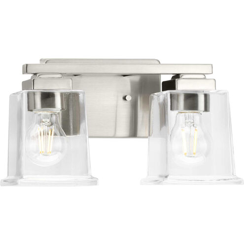 Gilmour 2 Light 12 inch Brushed Nickel Bath Vanity Wall Light