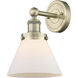 Cone Sconce Wall Light in Antique Brass, Matte White