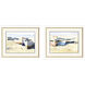 Waterside Blue and Beige Framed Art