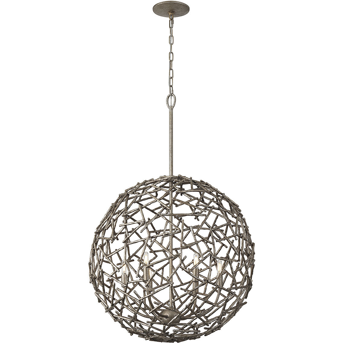 Hendren 6 Light 28 inch Campagne Luxe Pendant Ceiling Light