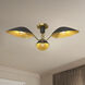 Alora Mood Oscar 3 Light 31.75 inch Aged Gold/Matte Black Semi-Flush Mount Ceiling Light in Aged Gold and Matte Black