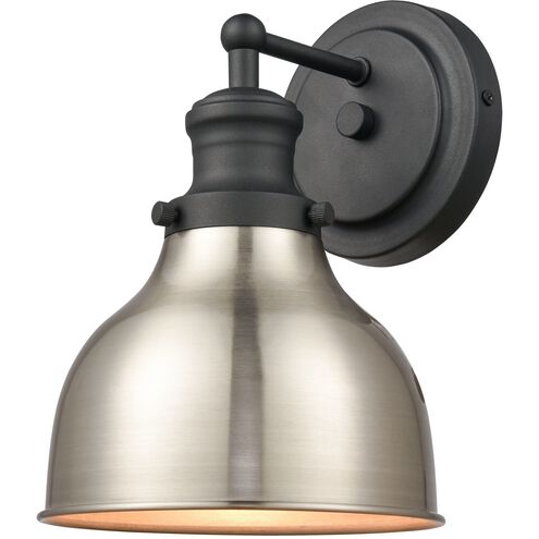 Haralson 1 Light 7 inch Charcoal with Satin Nickel Vanity Light Wall Light