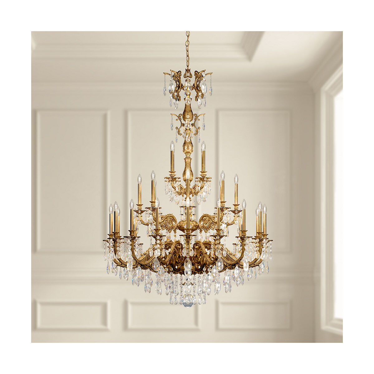 Milano 28 Light Heirloom Gold Chandelier Ceiling Light