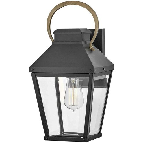 Dawson LED 17 inch Black with Burnished Bronze Outdoor Wall Mount Lantern