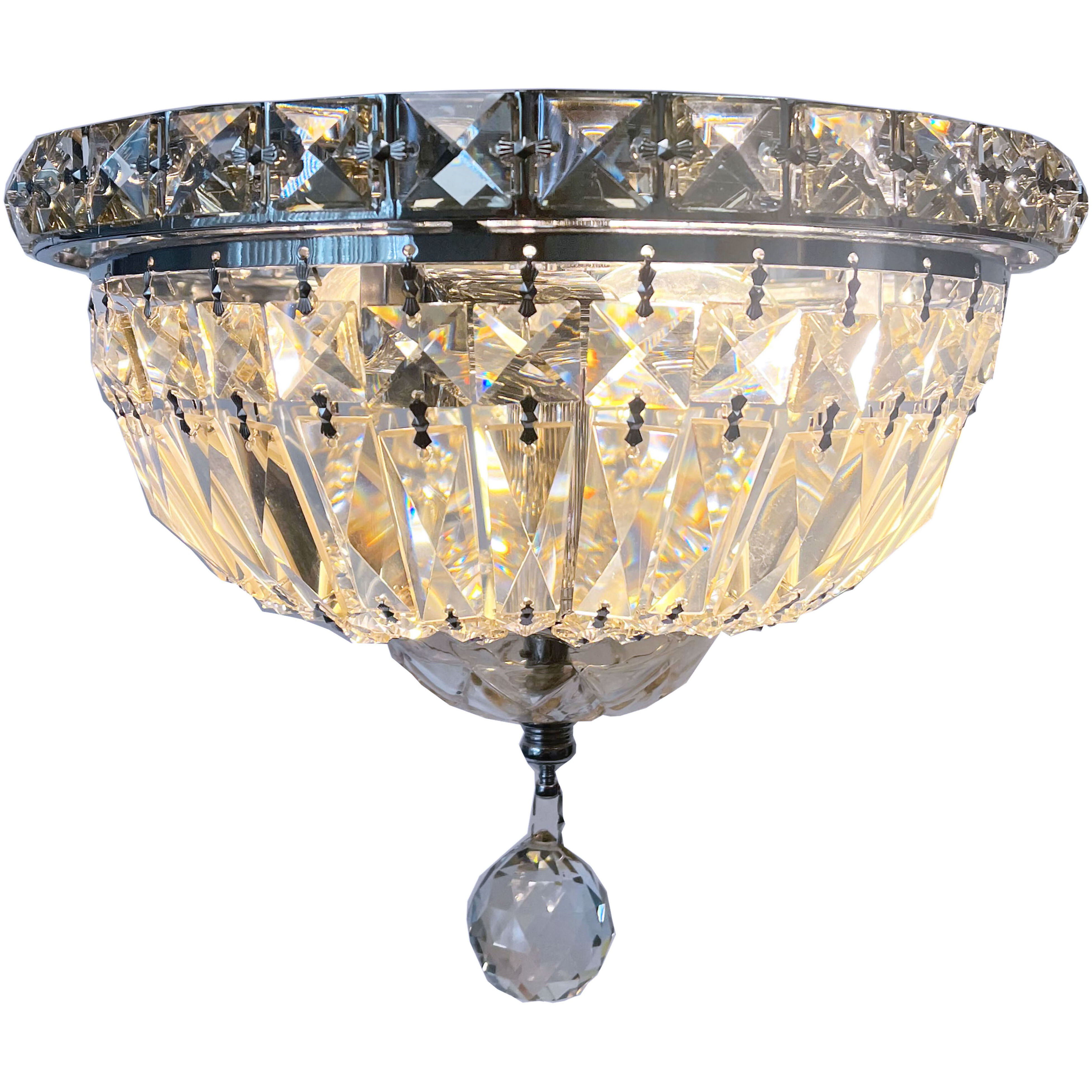 Canada 4 Light 10 inch Chrome Flush Mount Ceiling Light