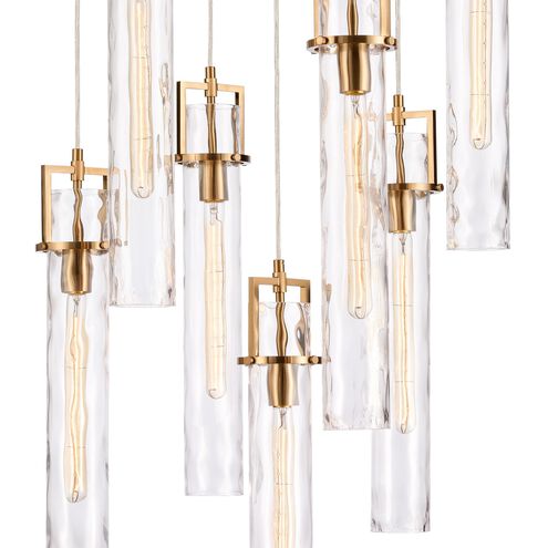 Jayden 7 Light 25.5 inch Lacquered Gold Chandelier Ceiling Light