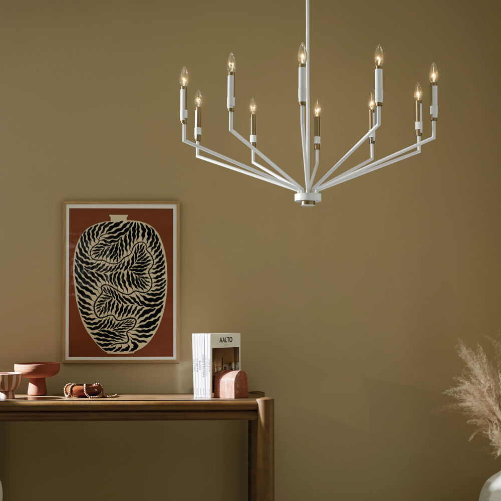 Armand 10 Light White Chandelier Ceiling Light