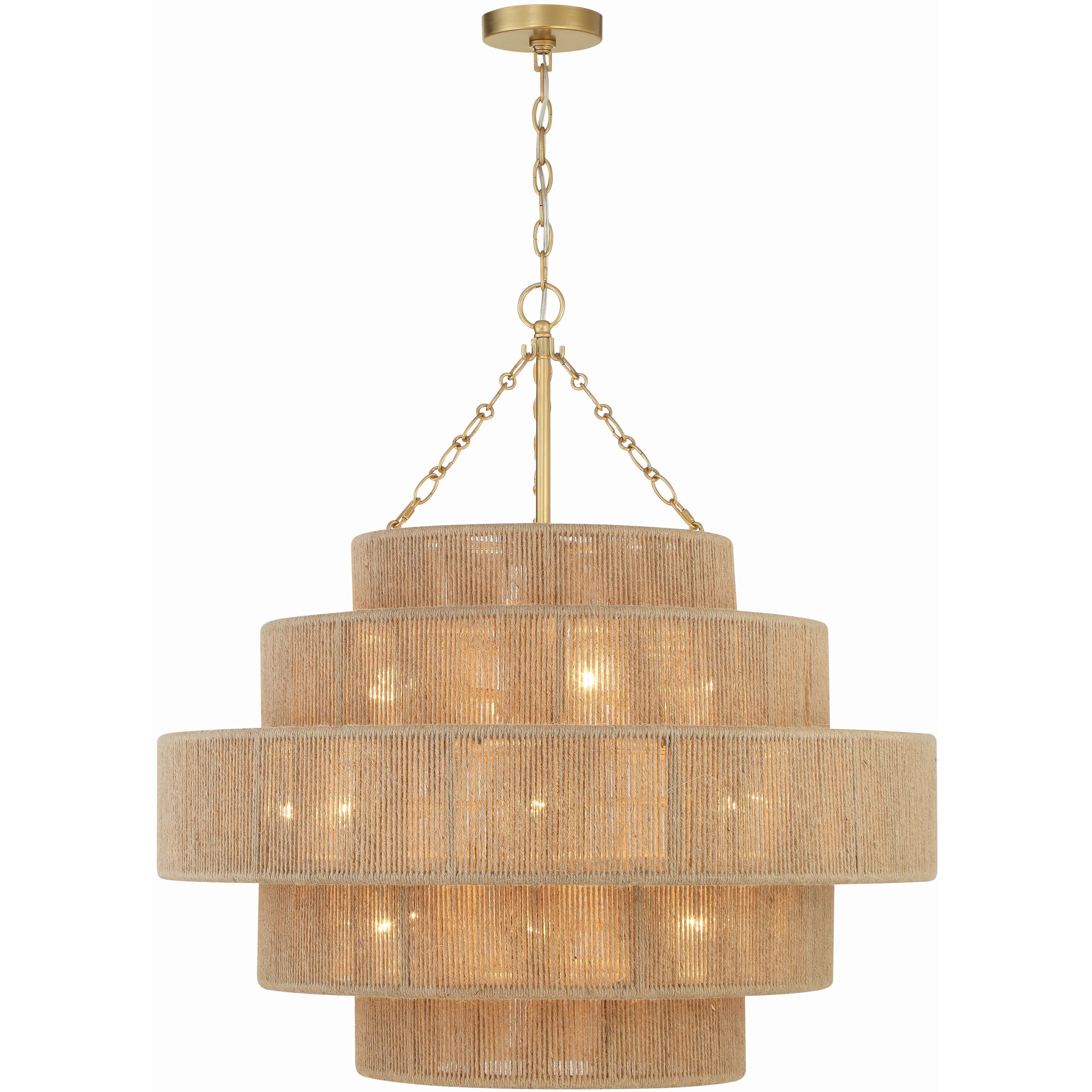 Shyla 20 Light 32 inch Soft Gold Chandelier Ceiling Light
