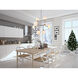 Hanson 8 Light 36 inch Polish Nickel Pendant Ceiling Light