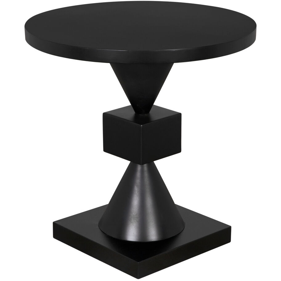 Theo 24.5 X 24 inch Matte Black Side Table