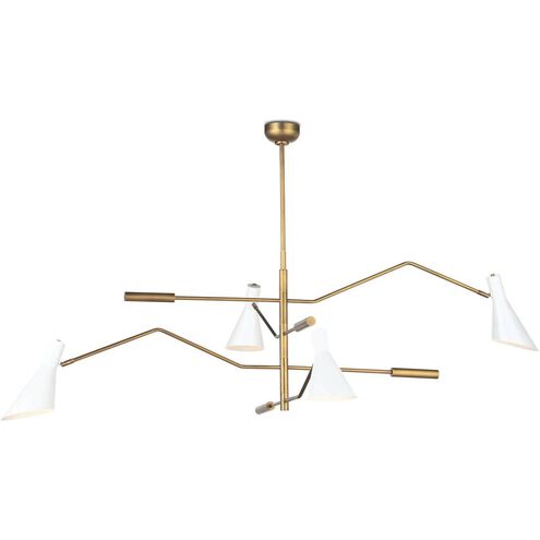 Spyder 4 Light 60 inch White Chandelier Ceiling Light