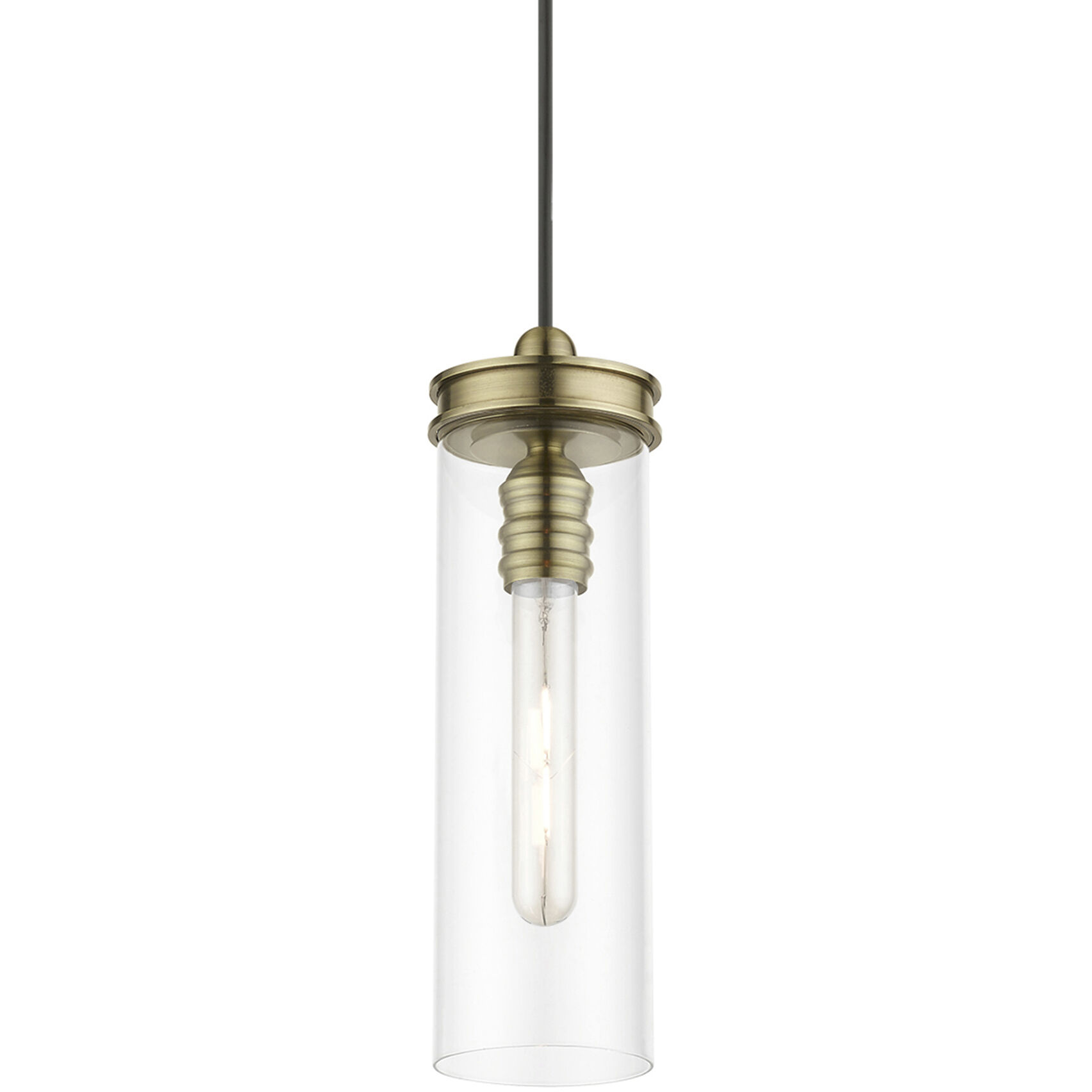 Devoe 1 Light 5 inch Antique Brass Mini Pendant Ceiling Light