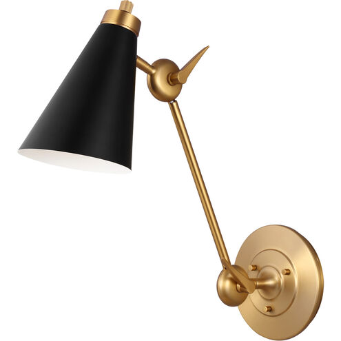 TOB by Thomas O'Brien Signoret 1 Light 6.25 inch Burnished Brass Library Sconce Wall Light