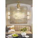 Aiden LED 23 inch Lacquered Brass Vanity Light Wall Light, Vertical