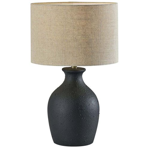 Margot 25 inch 100.00 watt Black Textured Ceramic Table Lamp Portable Light