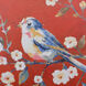 Singing Solo I Red and Blue and White and and Pink Multi-Color and Acrylic Accents Wall Art