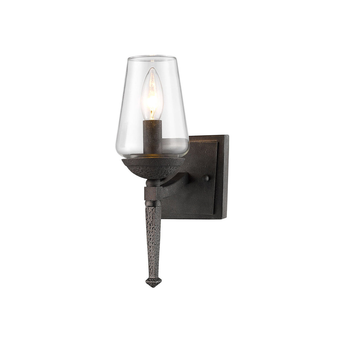 Marcellis 1 Light 5 inch Dark Natural Iron Wall Sconce Wall Light, Damp