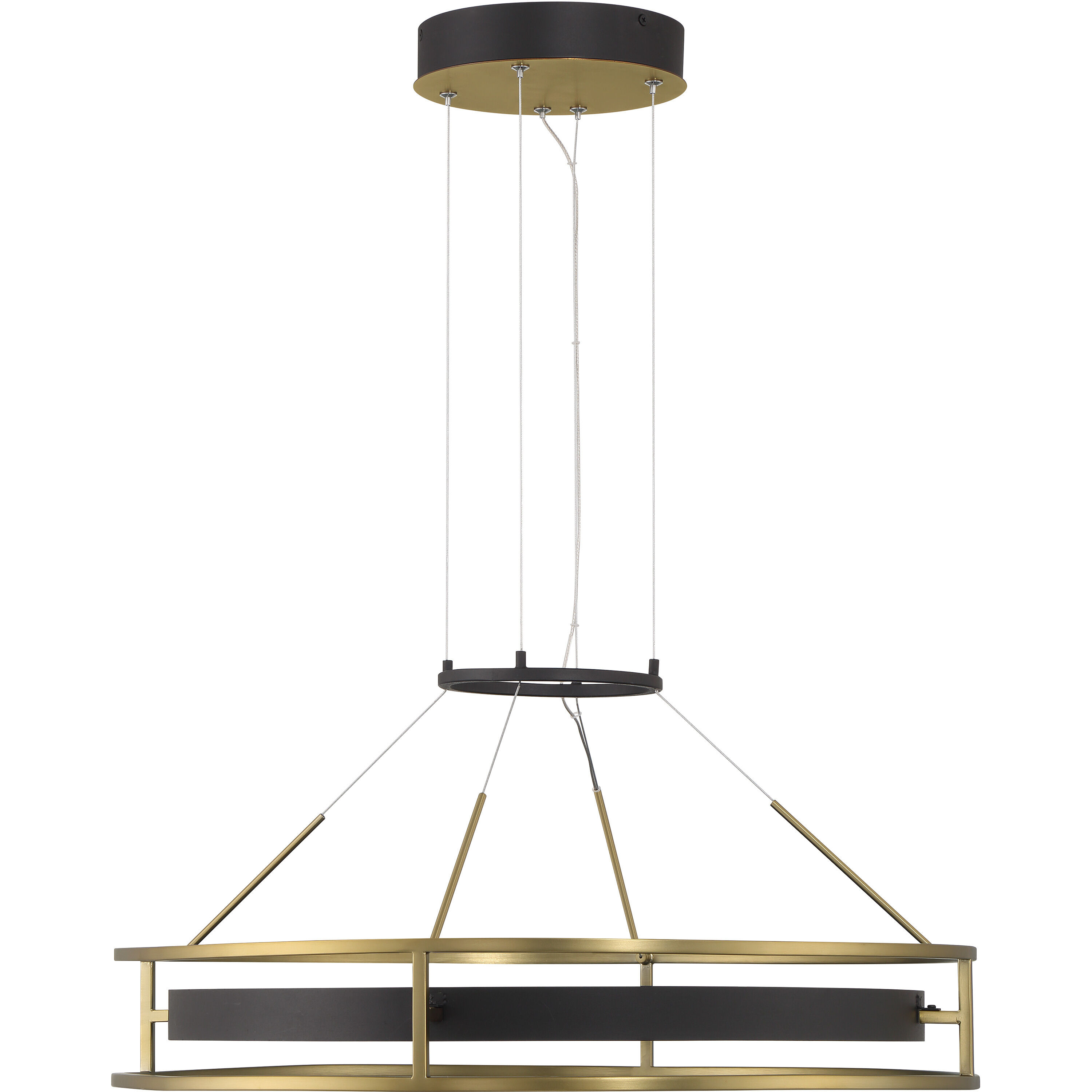 Levitation LED 25 inch Soft Brass And Sand Coal Pendant Ceiling Light