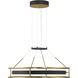 Levitation LED 25 inch Soft Brass And Sand Coal Pendant Ceiling Light
