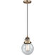 Franklin Restoration Beacon LED 6 inch Brushed Brass Mini Pendant Ceiling Light in Seedy