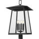 Rainer 6 Light 31.5 inch Black Outdoor Post Mounted Fixture in G9