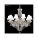 Dynasty Cast Brass 13 Light 34 inch Pewter Large Entry Crystal Chandelier Ceiling Light, Large