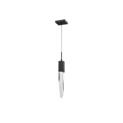 Aspen LED 2 inch Dark Bronze Pendant Ceiling Light in Clear
