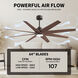 Atlas Ariella - LK 64 inch Textured Bronze with Walnut Tone Blades Ceiling Fan