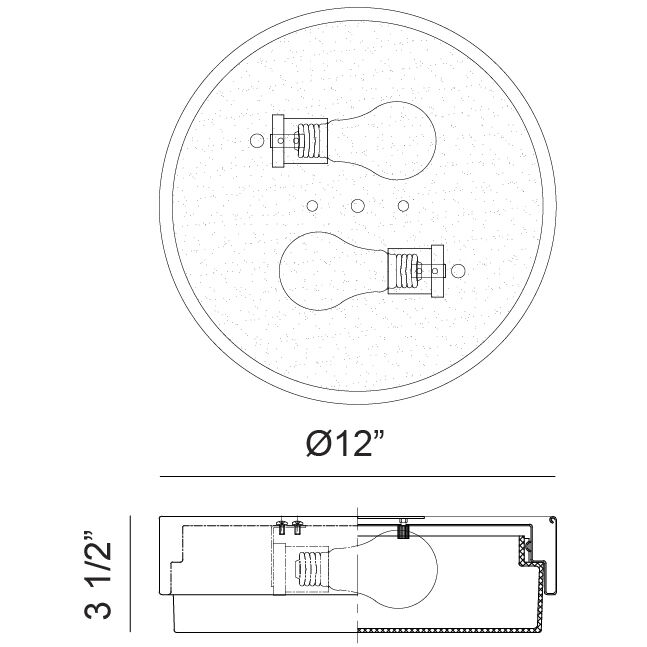 Quintz LED 12 inch Chrome Flush Mount Ceiling Light