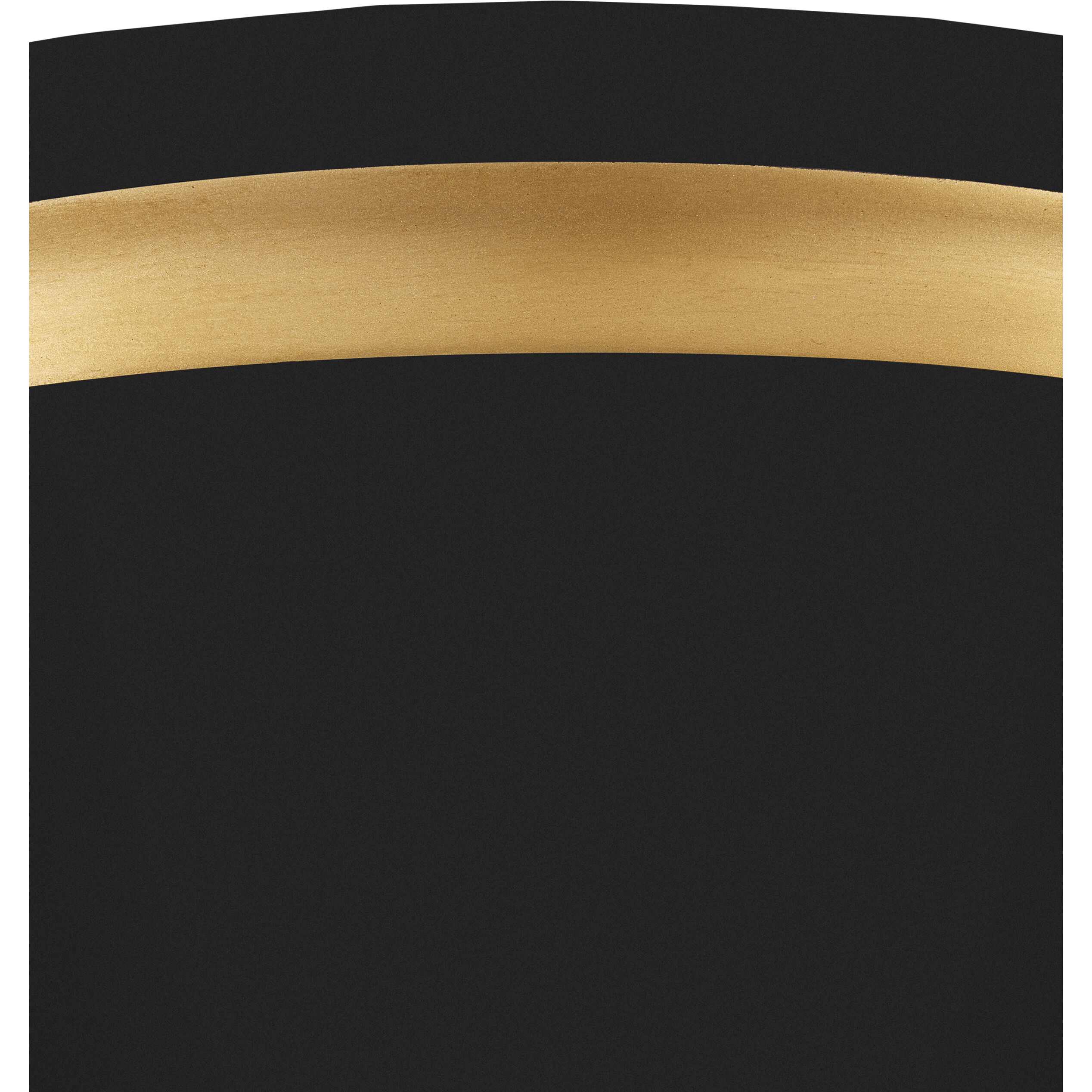 Serenity 1 Light 18.5 inch Satin Black and Contemporary Gold with White Flush Mount Ceiling Light