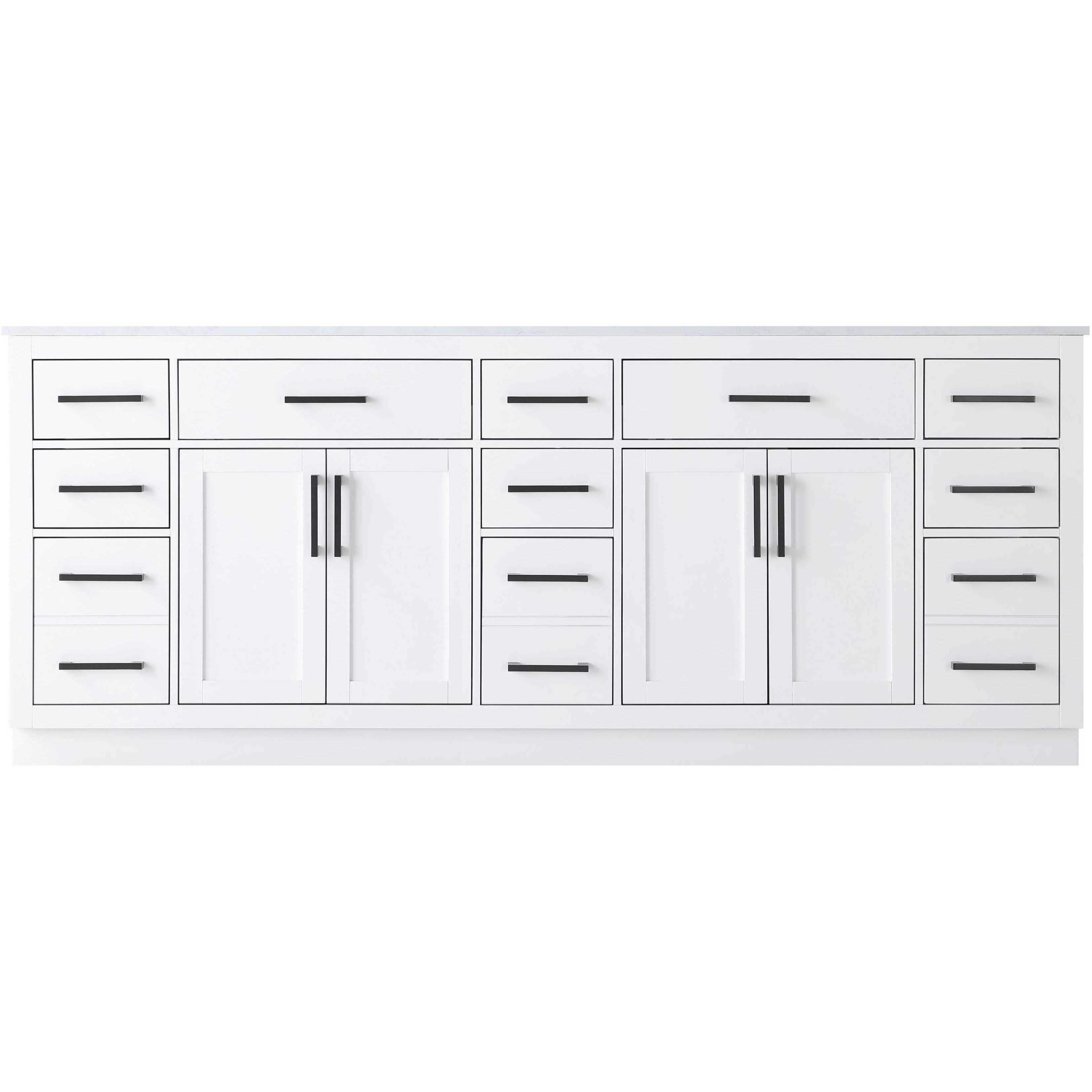 Alden 84 X 35 inch White Bathroom Vanity Cabinet