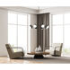 Realm Sphere 8 Light 44 inch Matte Black Chandelier Ceiling Light