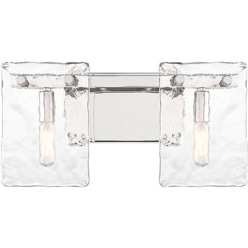 Genry 2 Light 15.25 inch Polished Nickel Bathroom Vanity Light Wall Light