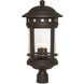 Sedona 3 Light 23 inch Oil Rubbed Bronze Outdoor Post Lantern in Seedy