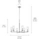 Crosby 6 Light Chrome Chandelier Ceiling Light
