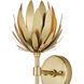 Protea 1 Light 6.75 inch Brass Wall Sconce Wall Light