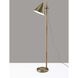 Bryn 58 inch 60.00 watt Natural Rubberwood and Antique Brass Floor Lamp Portable Light