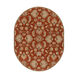 Caesar 120 X 96 inch Red and Neutral Area Rug, Wool
