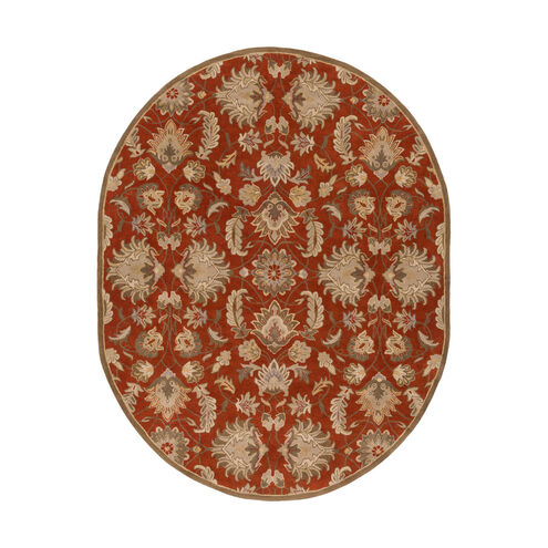 Caesar 120 X 96 inch Red and Neutral Area Rug, Wool