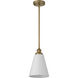 Dahlia 1 Light 8 inch Antique Brushed Brass Pendant Ceiling Light