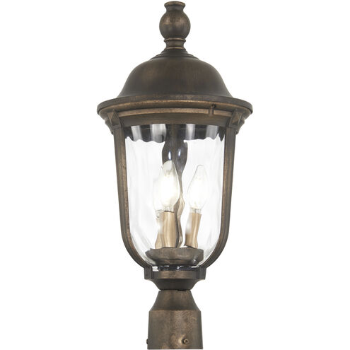Havenwood 3 Light 21 inch Tavira Bronze And Alder Silver Outdoor Post Mount, Great Outdoors