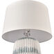 Devon 32 inch 150 watt White with Blue Table Lamp Portable Light