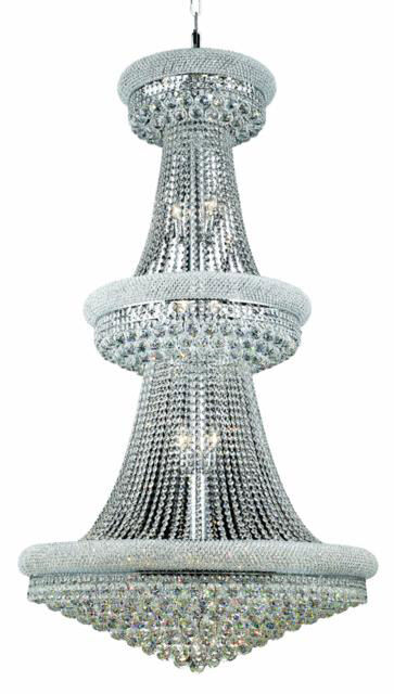 Primo 32 Light 36 inch Chrome Foyer Ceiling Light in Royal Cut