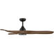 Swell Illuminated 56 inch Matte Black with Walnut Blades Fan