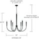 Holden 6 Light 33 inch Matte Black Chandelier Ceiling Light