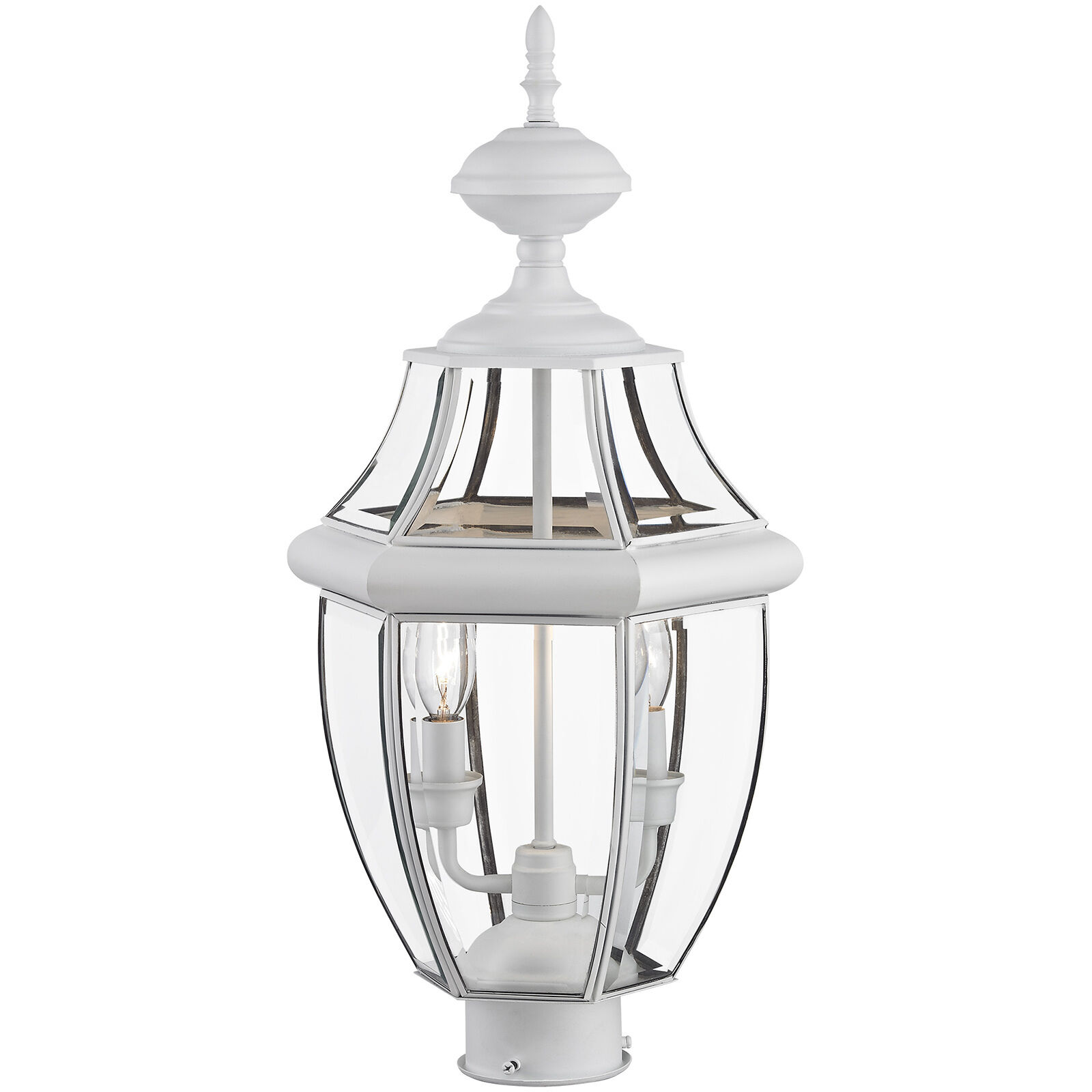 Monterey 2 Light 22 inch White Outdoor Post Top Lantern