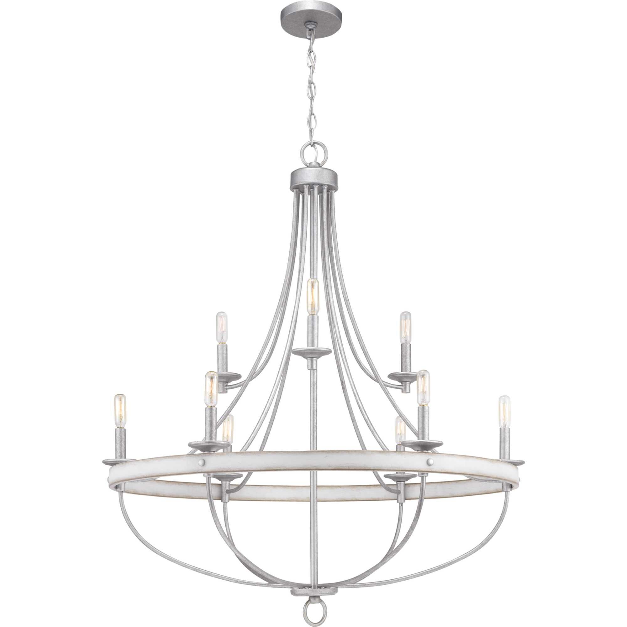 Camps Bay 9 Light 35 inch Galvanized Chandelier Ceiling Light